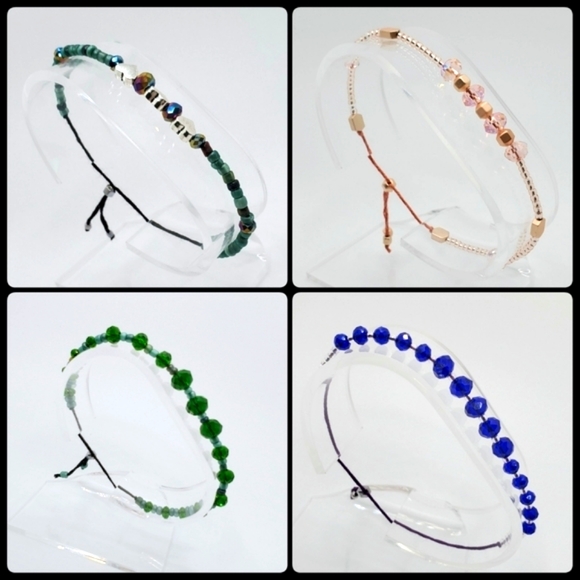 Pink and Rose Gold Beaded Friendship Bracelet - Picture 6 of 7